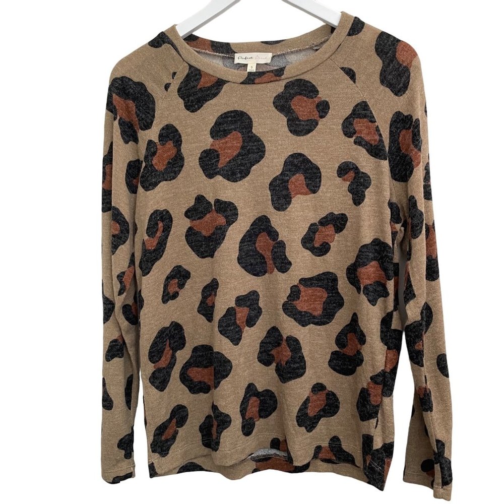 Perfect Peach Animal Print Sweater Size S